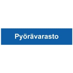 Pyörävarasto kyltti