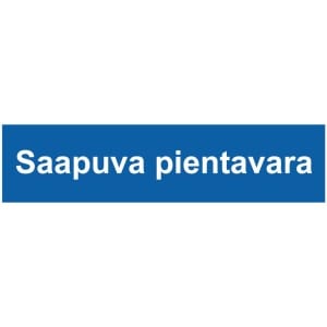 Saapuva pientavara kyltti