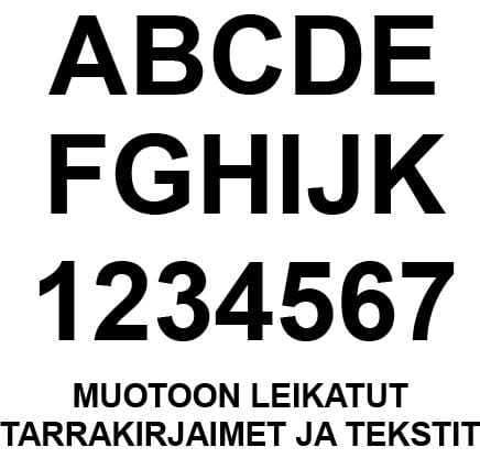 Tarrakirjaimet ja -numerot