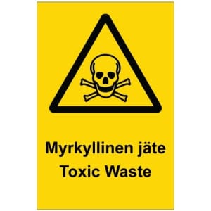 Myrkyllinen jäte Toxic Waste kyltti