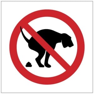Koirankakka kielto kyltti