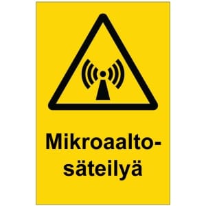 Mikroaaltosäteilyä magneettinen varoitusmerkki