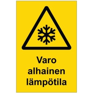 Varo alhainen lämpötila magneettinen varoitusmerkki
