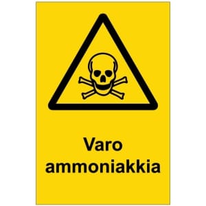 Varo ammoniakkia magneettinen varoitusmerkki