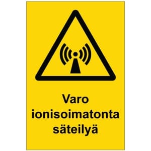 Varo ionisoimatonta säteilyä magneettinen varoitusmerkki