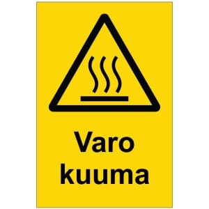 Varo kuuma magneettinen varoitusmerkki