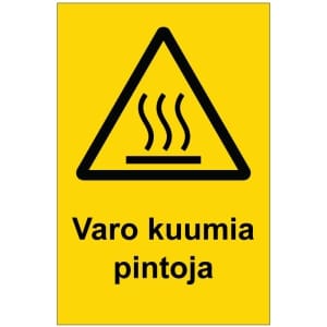Varo kuumia pintoja magneettinen varoitusmerkki