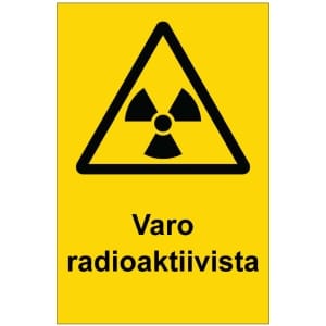 Varo radioaktiivista magneettinen varoitusmerkki