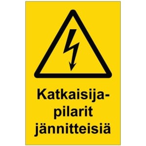 Katkaisijapilarit jännitteisiä magneettinen sähköalan merkki
