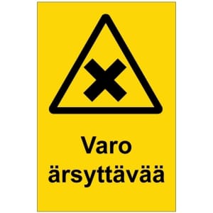 Varo ärsyttävää magneettinen varoitumerkki
