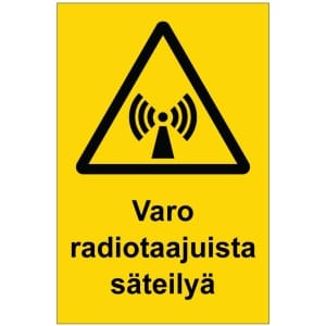 Varo radiotaajuista säteilyä magneettinen varoitusmerkki