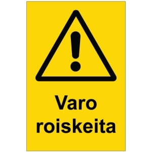 Varo roiskeita magneettinen varoitusmerkki