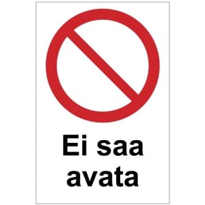 Ei saa avata magneettinen kieltomerkki
