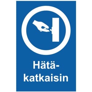 Hätäkatkaisin magneettinen ohjemerkki