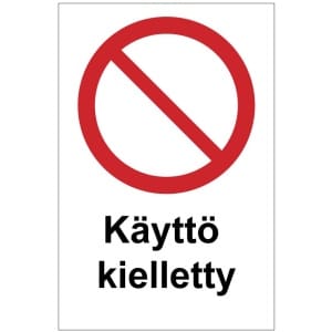 Käyttö kielletty magneettinen kieltomerkki