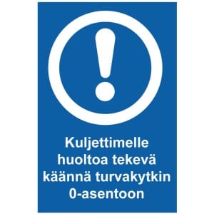 Kuljettimelle huoltoa tekevä magneettinen ohjemerkki