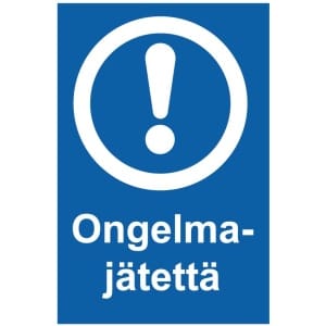 Ongelmajätettä magneettinen ohjemerkki