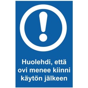 Ovi kiinni magneettinen ohjemerkki