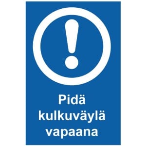 Pidä kulkuväylä vapaana magneettinen ohjemerkki