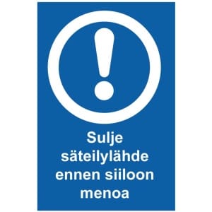 Sulje säteilylähde magneettinen ohjemerkki