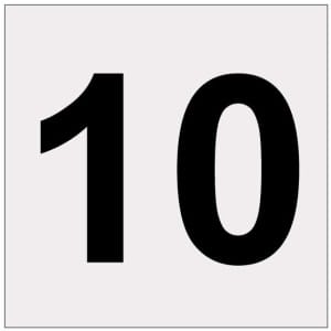 Heijastava numero 10 kyltti
