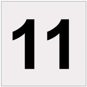 Heijastava numero 11 kyltti