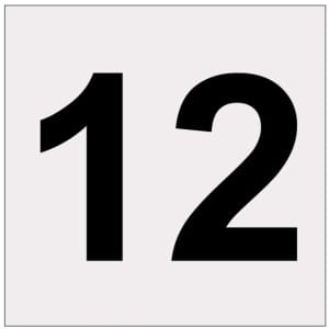 Heijastava numero 12 kyltti