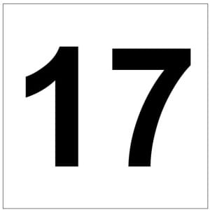Numero 17 kyltti
