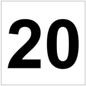 Numero 20 kyltti
