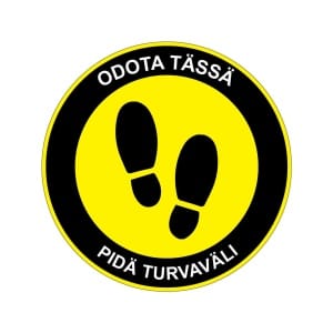 Odota tässä Pidä turvaväli 1-0