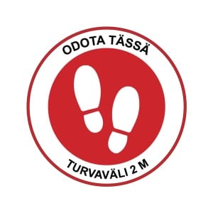Odota tässä Turvaväli 2 m-0