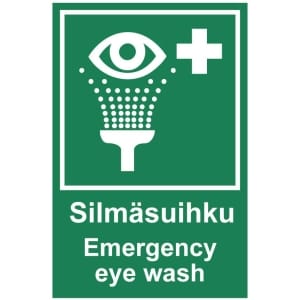 Silmäsuihku Emergency eye wash kyltti