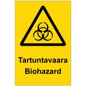 Tartuntavaara Biohazard kyltti