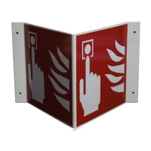 Hälytysnappi V-kilpipohjalla 2-puol.-0