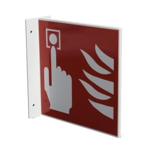 Hälytysnappi L-kilpipohjalla 2-puol.-0