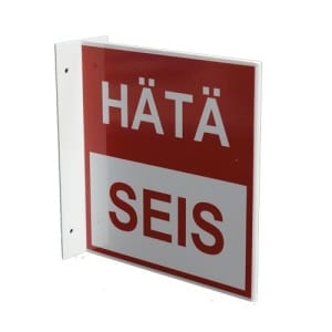 Hätä Seis merkki L-kilpipohjalla-0