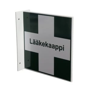 Lääkekaappi L-kilpipohjalla 2-puol.-0