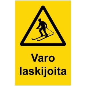 Varo laskijoita kyltti