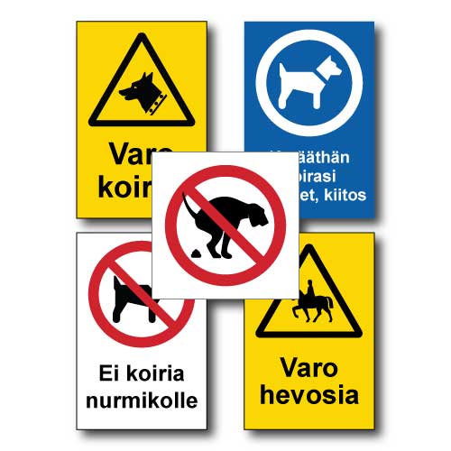 Koira- ja ratsastuskyltit
