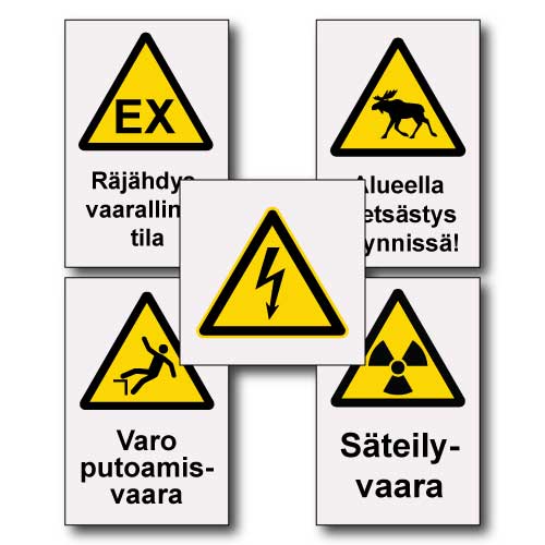 Heijastavat varoituskyltit