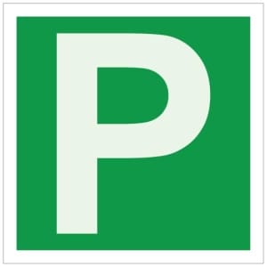 Jälkivalaiseva kirjain P opaste