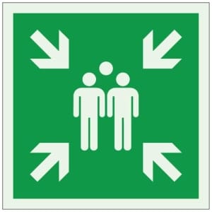 Kokoontumispaikka jälkivalaiseva opaste