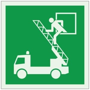 Pelastusikkuna jälkivalaiseva opaste