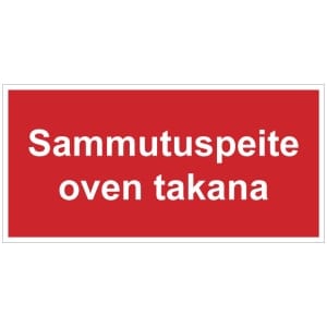 Sammutuspeite oven takana opaste