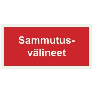 Sammutusvälineet jälkivalaiseva opaste