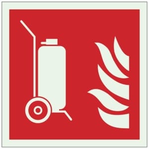Siirrettävä palosammutin jälkivalaiseva opaste