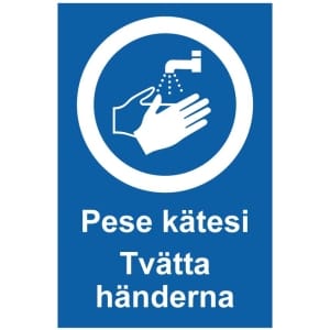 Pese kätesi Tvätta händerna opaste