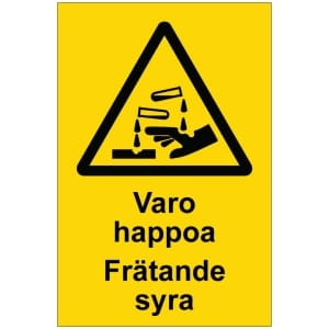 Varo happoa Frätande syra opaste