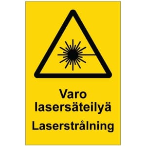 Varo lasersäteilyä Laserstrålning opaste