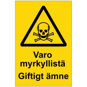 Varo myrkyllistä Giftigt ämne opaste